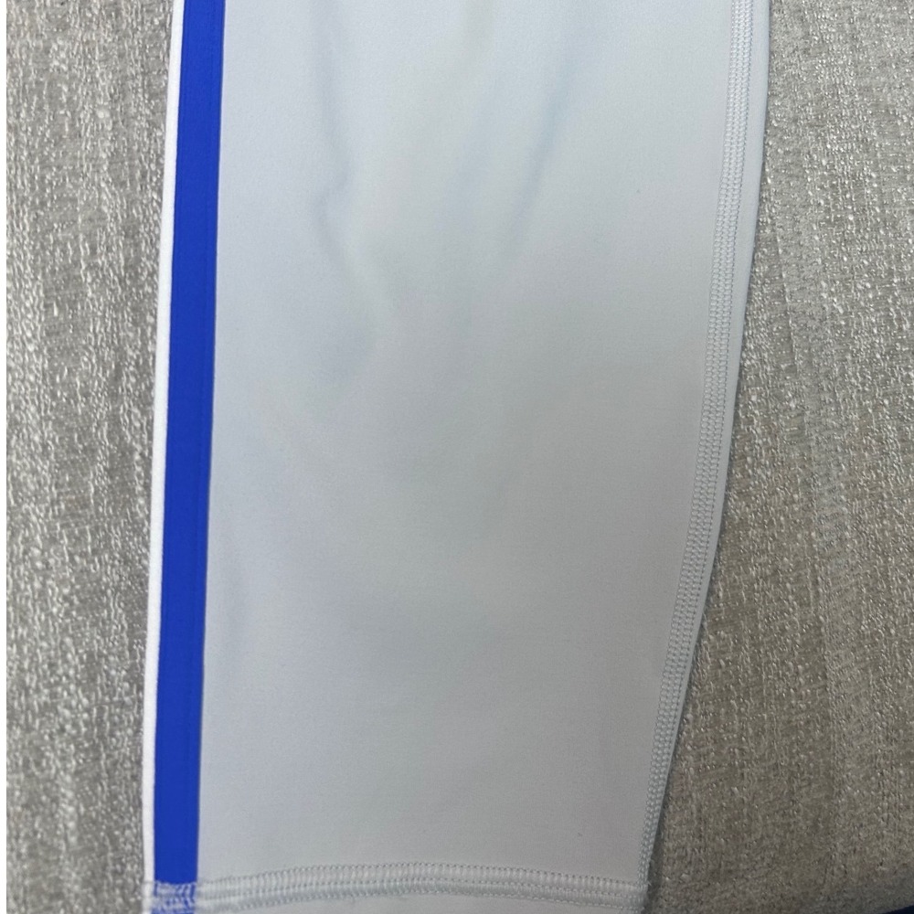 Athleta Ultra High Rise Elation Tight Leggings Grey Blue Stripe 683249-00 Large - Picture 2 of 5